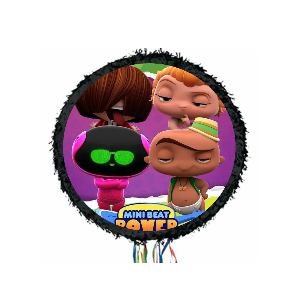 piñatas mini beat Power Rockers + tarjeta de invitación digital + kit ...
