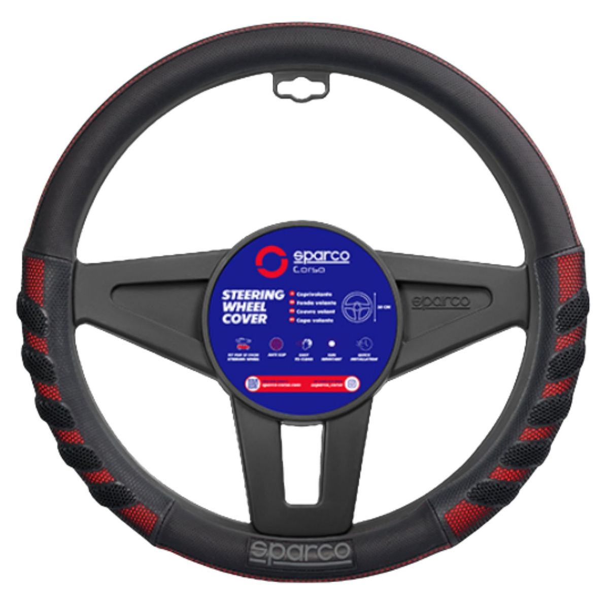 SPARCO - Cubre Volante Sparco Timon Vehiculo Carro Protector Lujo