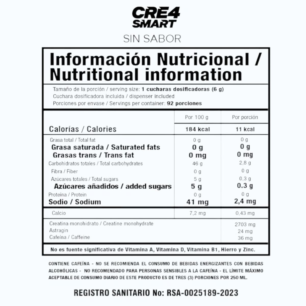 SMART NUTRITION - cre4 smart 550gr sin sabor