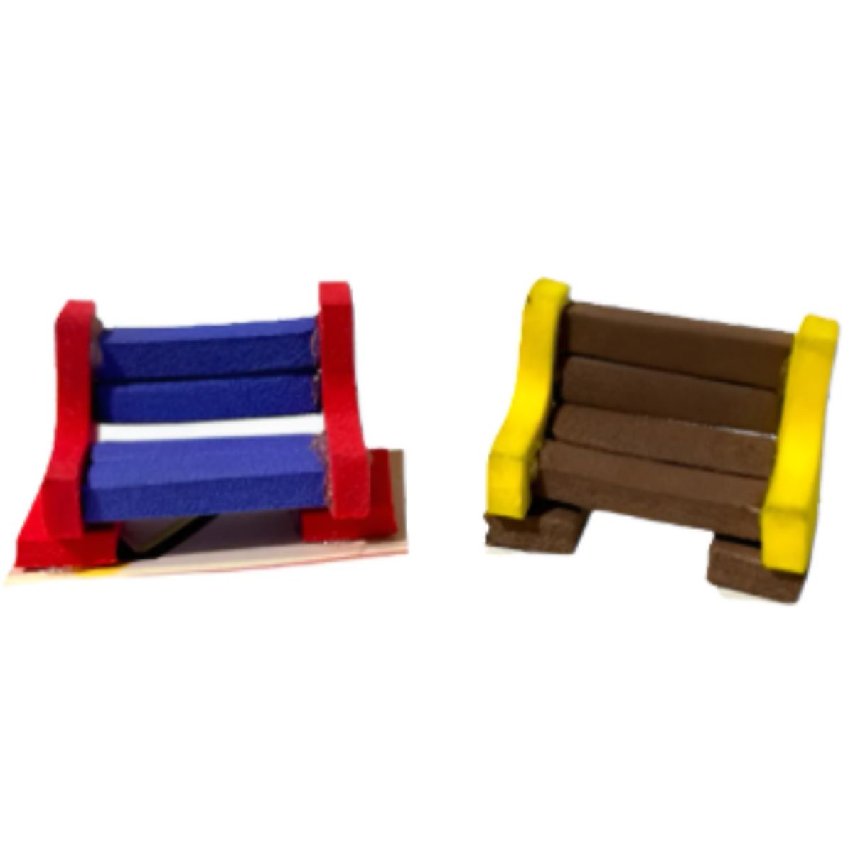 GENERICO - Figura Maqueta Silla O Banca 2.5x3x9cm De Carton Por 12 Und
