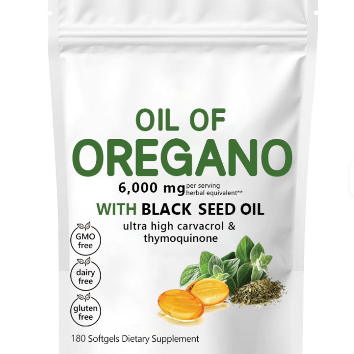 GENERICO - Extracto Aceite Oregano 6000 180 capsulas