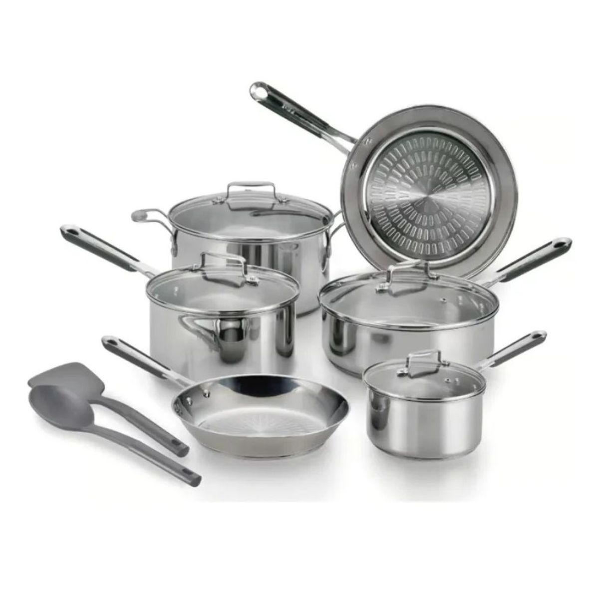 TEFAL - Batería de Ollas 12Piezas Tefal Expert Pro Acero Inoxidable