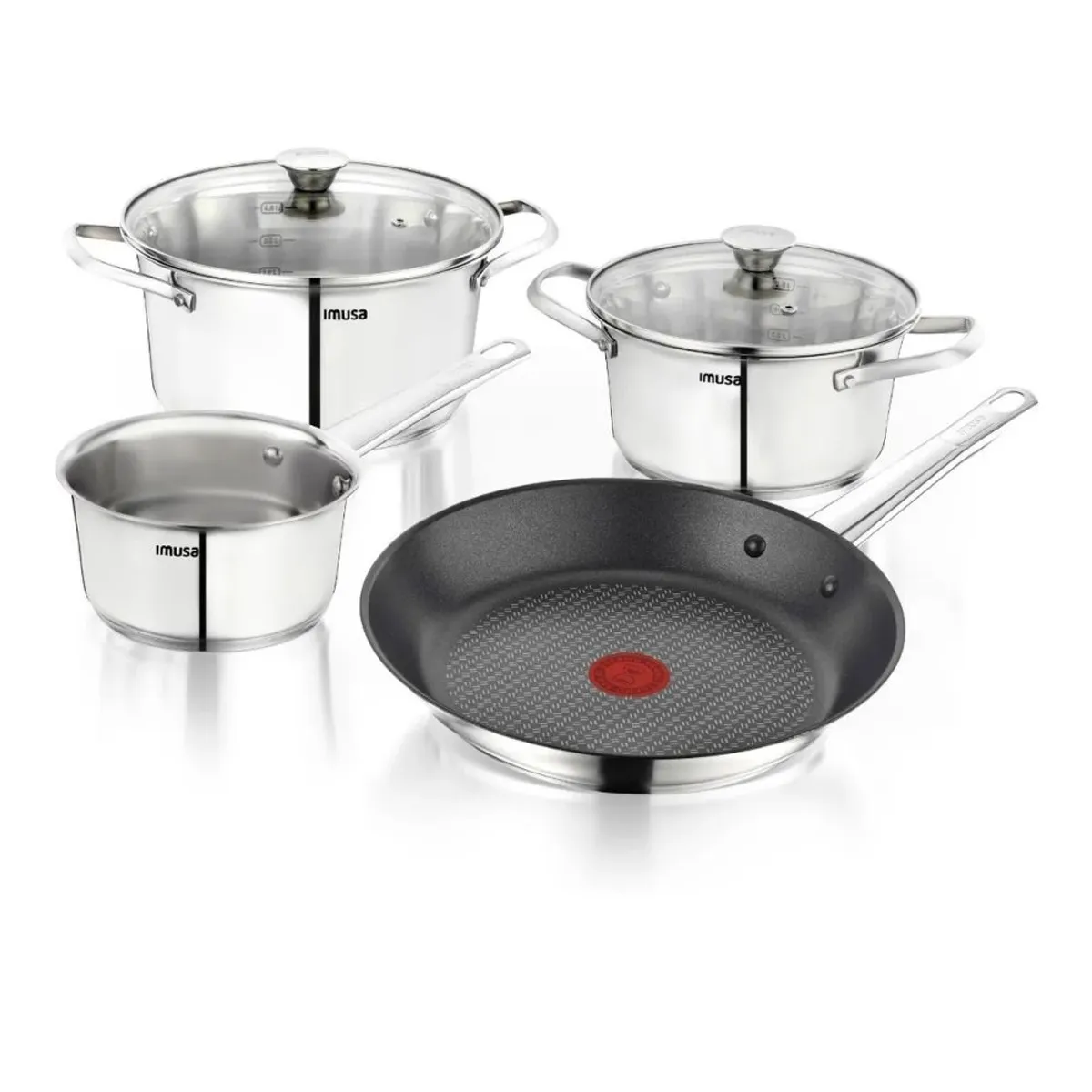 IMUSA - Bateria de Cocina IMUSA Talent Inox 6 Piezas Acero Inoxidable
