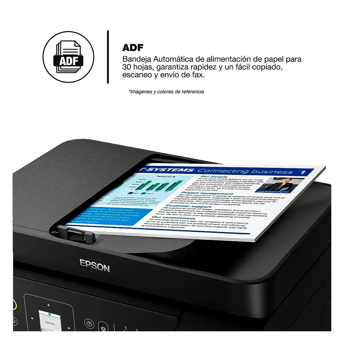EPSON - Impresora Multifuncional EcoTank L5590 WiFi Hg-Of - Negro