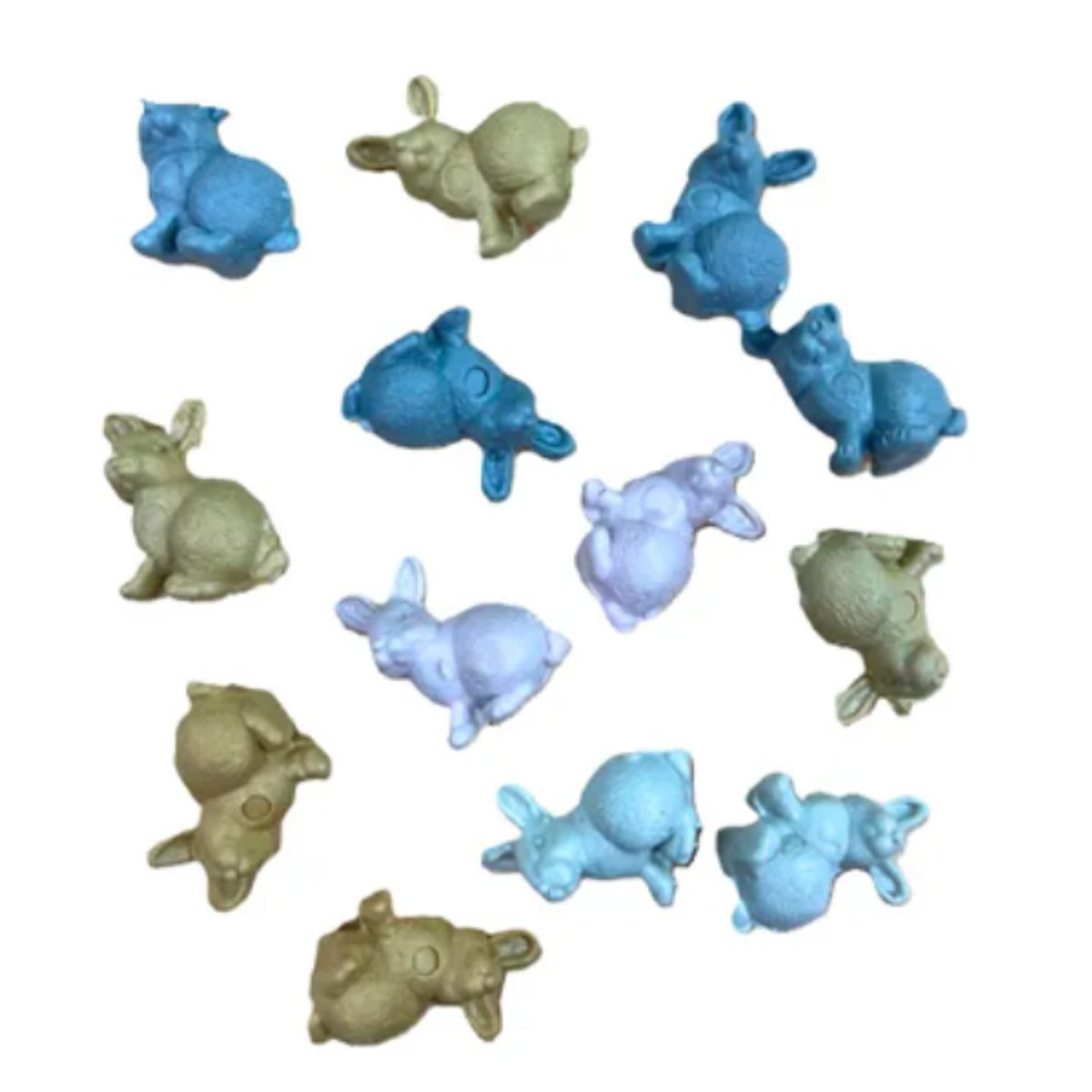 GENERICO - Figura Maqueta CONEJO COLORES BC de 2.5x3cm por 100 Und