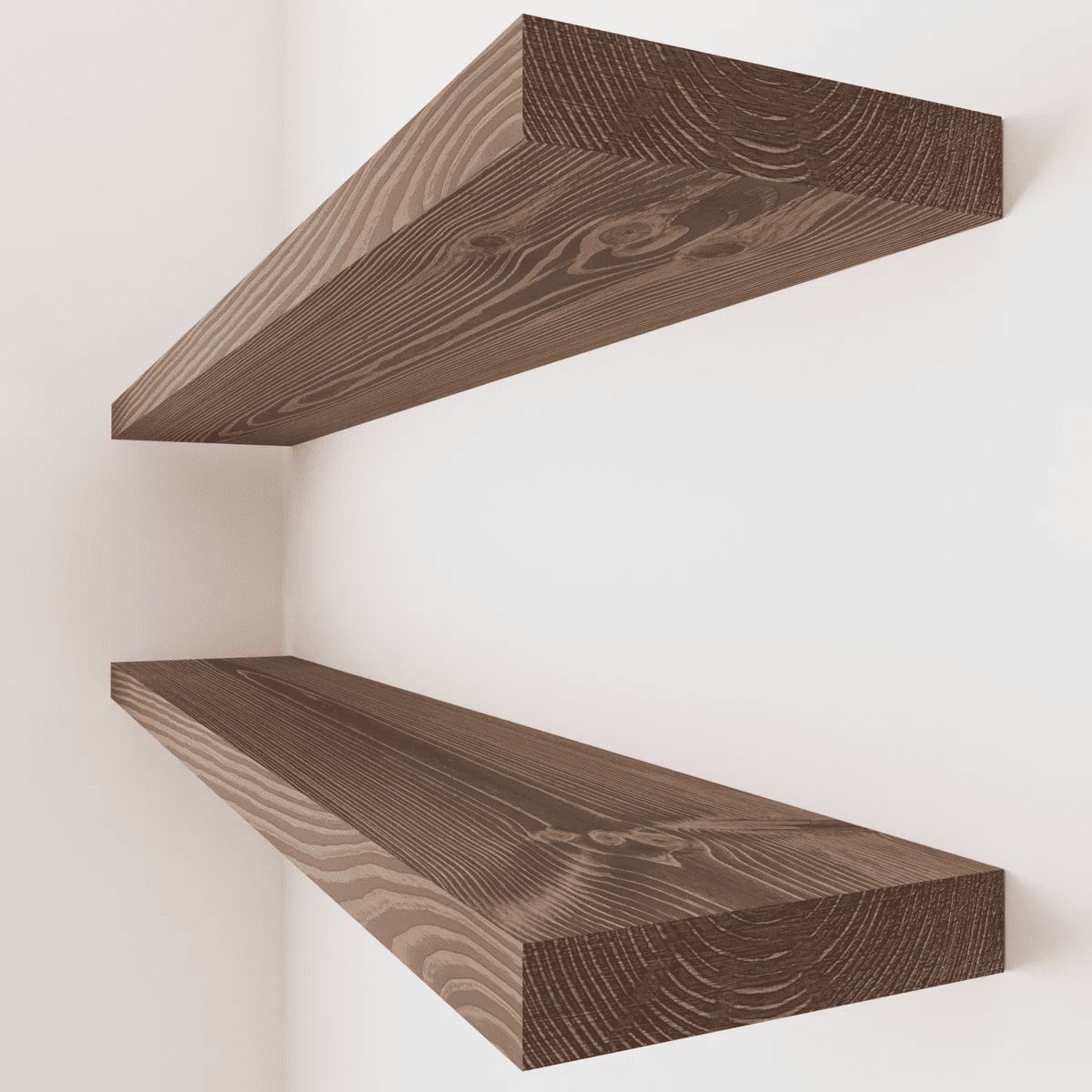 GENERICO - Repisas Flotantes de Pared Set x2 Madera de Pino Envejecido 75 cm Estantes Decorativos minimalistas