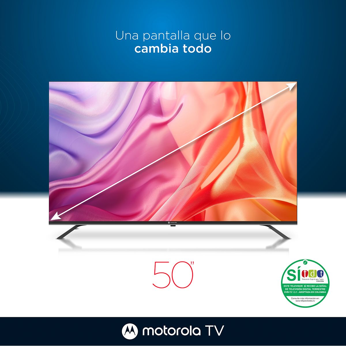 MOTOROLA - Televisor Motorola 50 Smart TV 4K Ultra HD - MOT50NUQE05