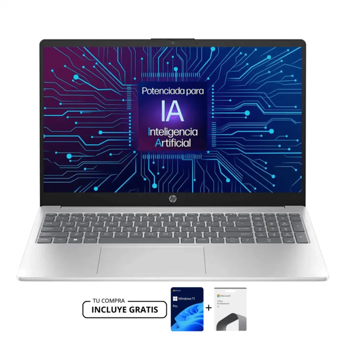 HP - PORTATIL HP 15-FD0130LA - INTEL CORE I3 1215U - 8GB DDR4 - 512GB SSD - 15,6"- WIN 11 PRO