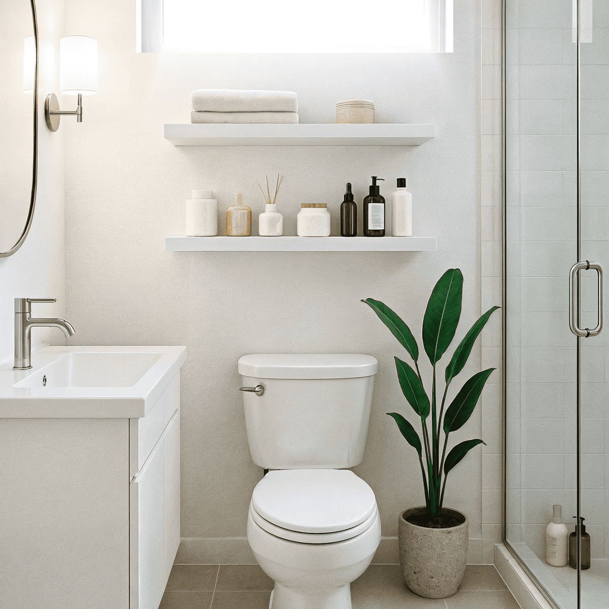 GENERICO - Repisas Flotantes de Pared Set x2 Blancas Madera de Pino 75 cm Estantes Decorativos minimalistas