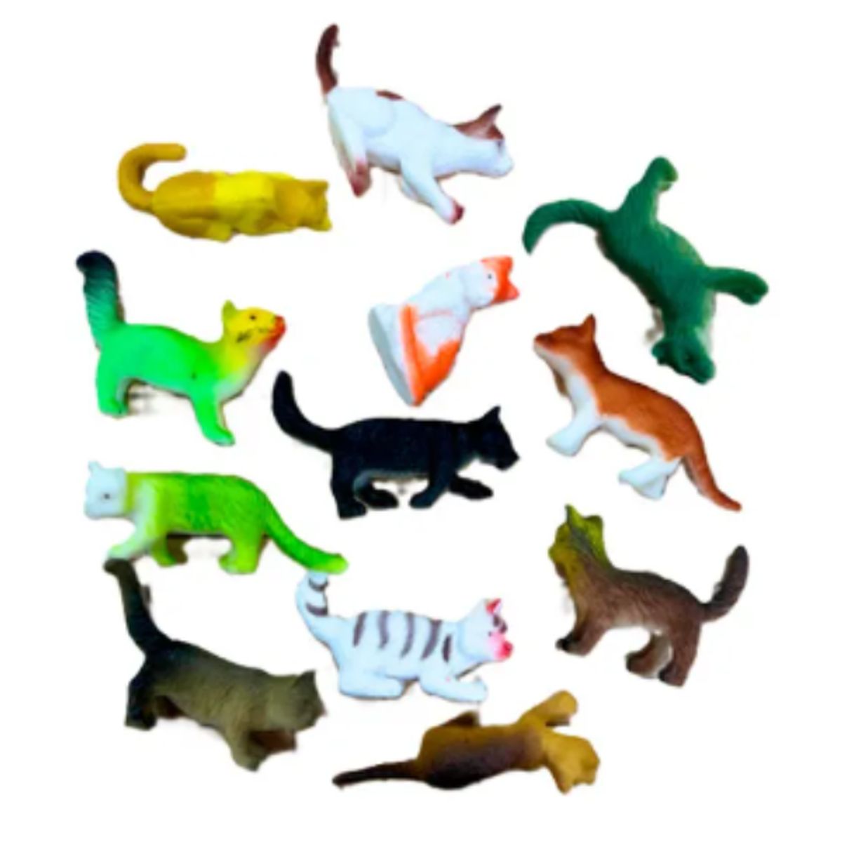 GENERICO - Figura Maqueta GATOS LMDD123-199 de 6x3cm por 12 Und