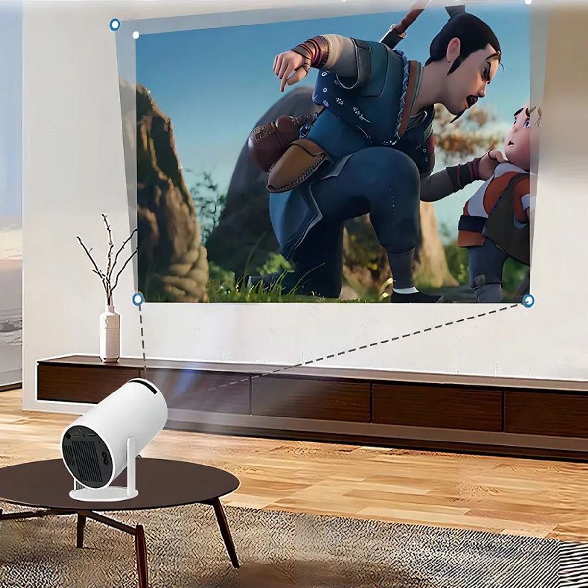 360CASHMERE - Proyector Video Beam 4K Cine Portatil LED Wifi Android 11 One Pixel Hy 300