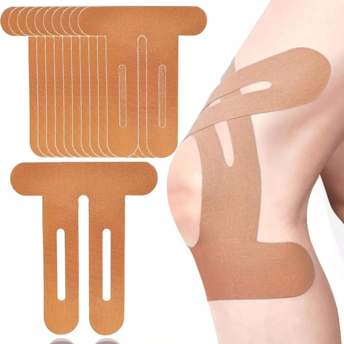 GENERICO - Cinta Kinesiológica Precortada Para Rodillas