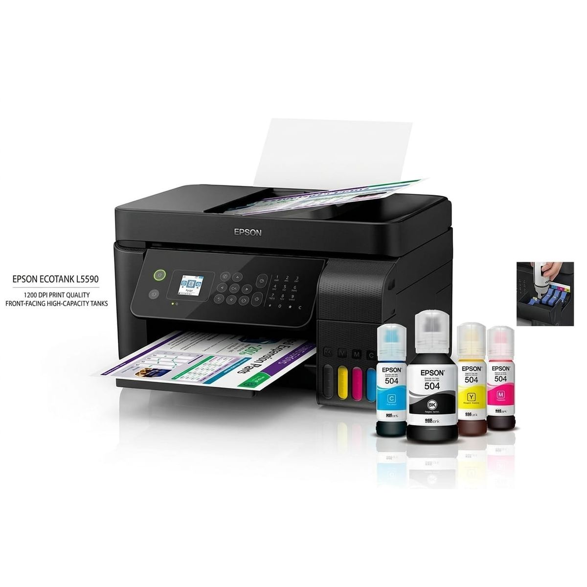 EPSON - Impresora Multifuncional Epson L5590 Wifi Ecotank Pantalla