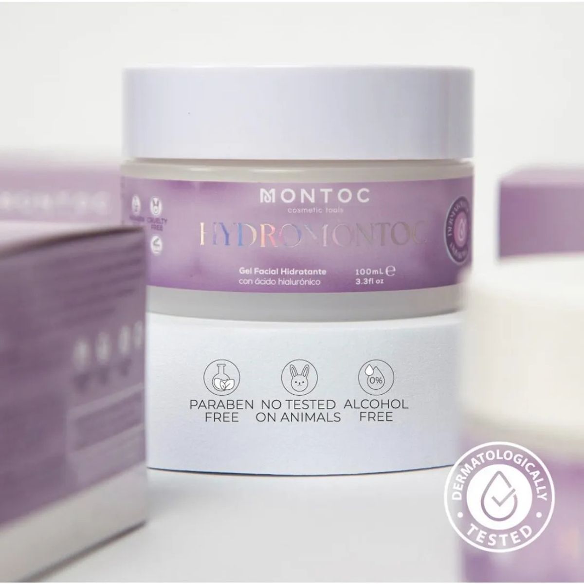 MONTOC MAKEUP - Acido Hialuronico Facial Gel Protector Solar Fps 50 Hidrata