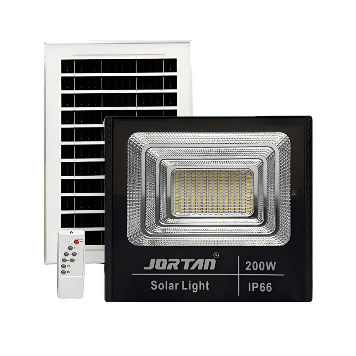 GENERICO - Reflector Solar Led Jortan 200w Ip66 Exterior Con Panel 6v Negro Blanco Frío Agregar a favoritos