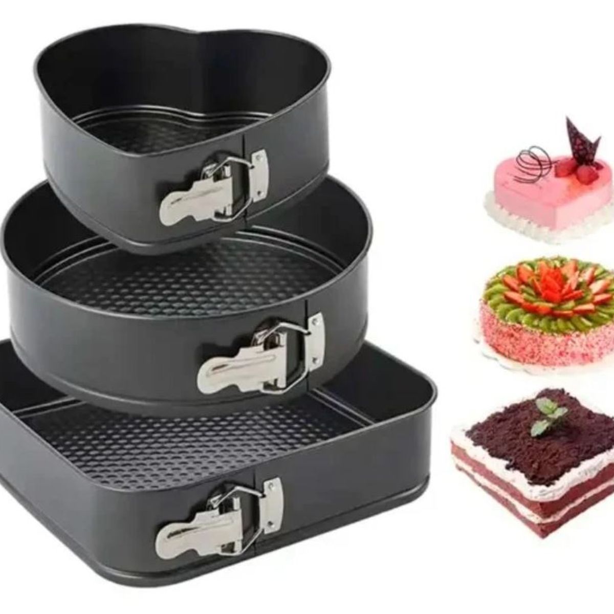 GENERICO - Moldes para pastel x 3