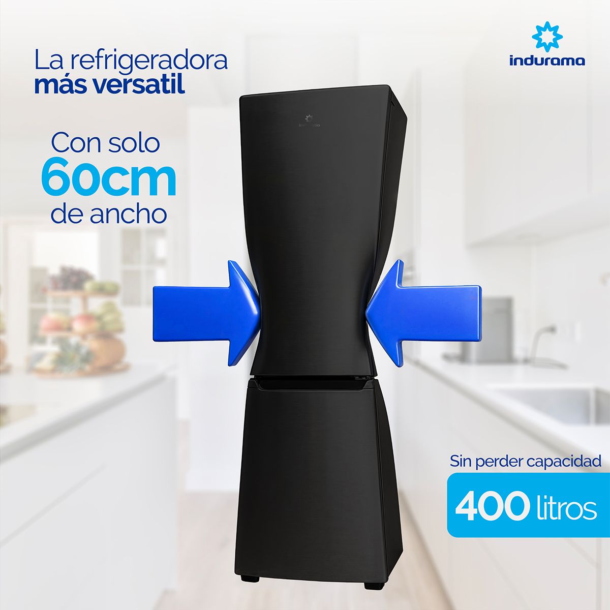 INDURAMA - Nevera Indurama Bottom Mount con Congelador Inferior - RI-6448NE