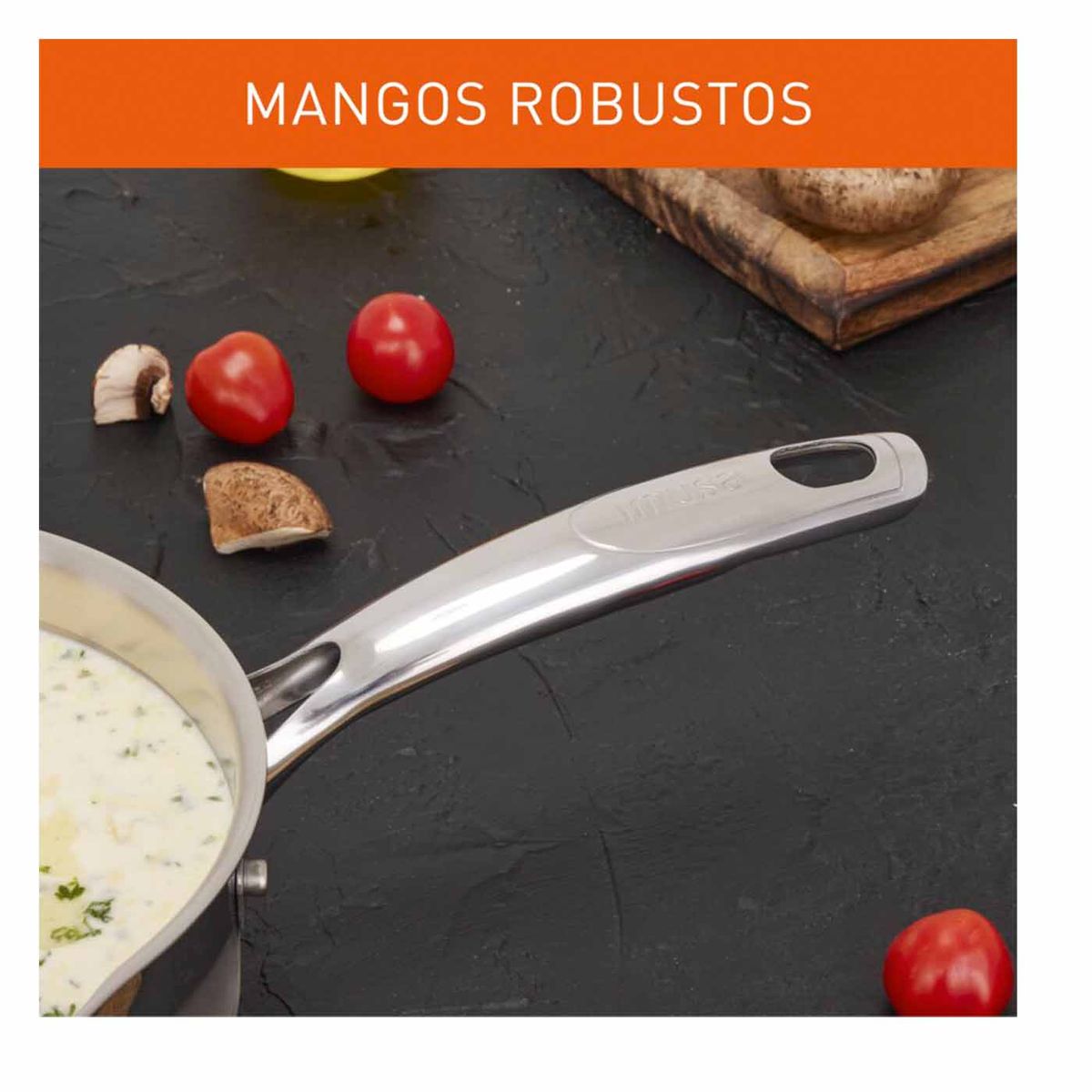 IMUSA - Juego de Ollas IMUSA Maestro 7 Piezas Acero Inoxidable