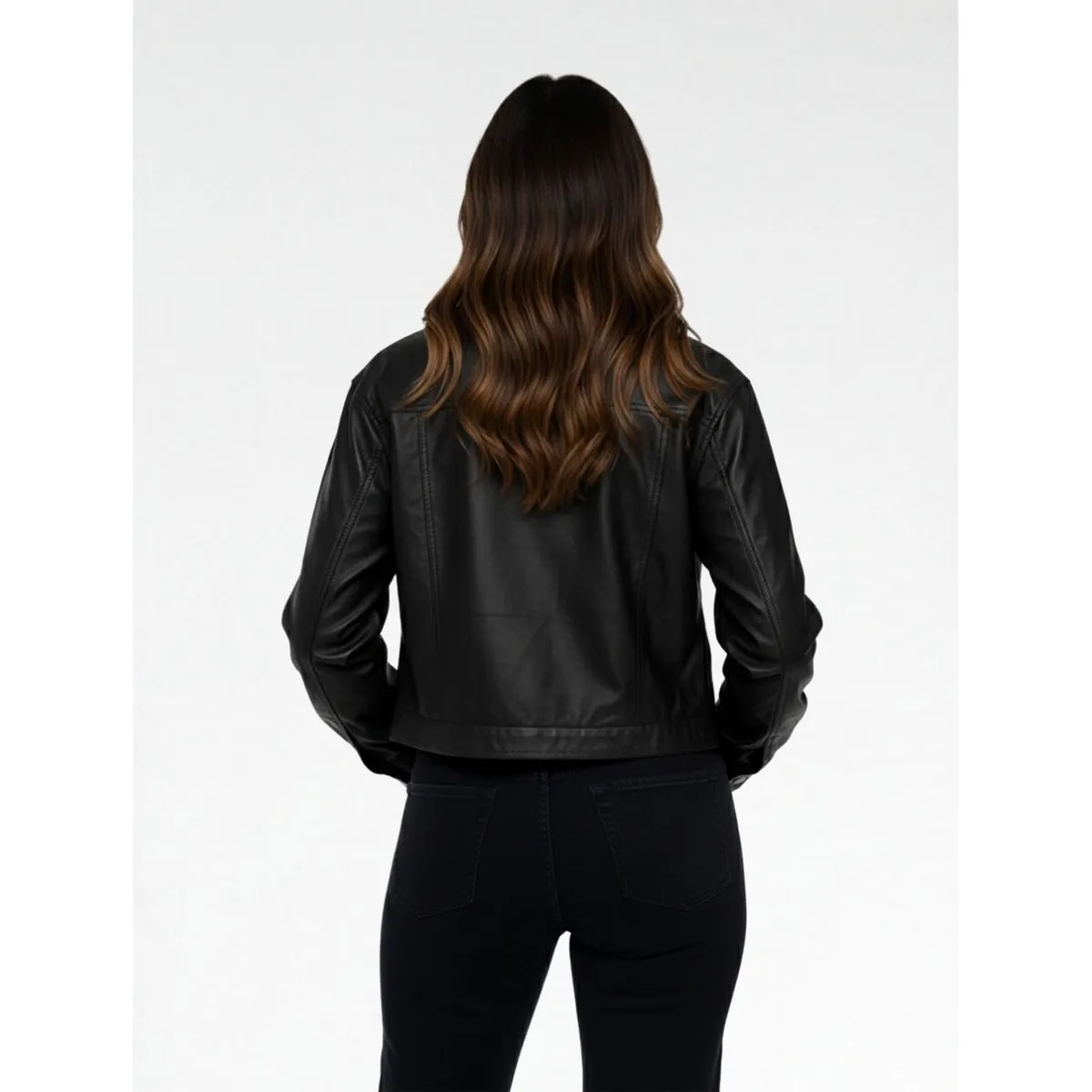 MOLGOA - Chaqueta Para Mujer Tipo Cuero - The New York