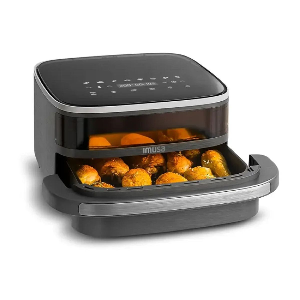 IMUSA - Freidora de aire IMUSA Extra Superficie 4 Litros Digital Negro