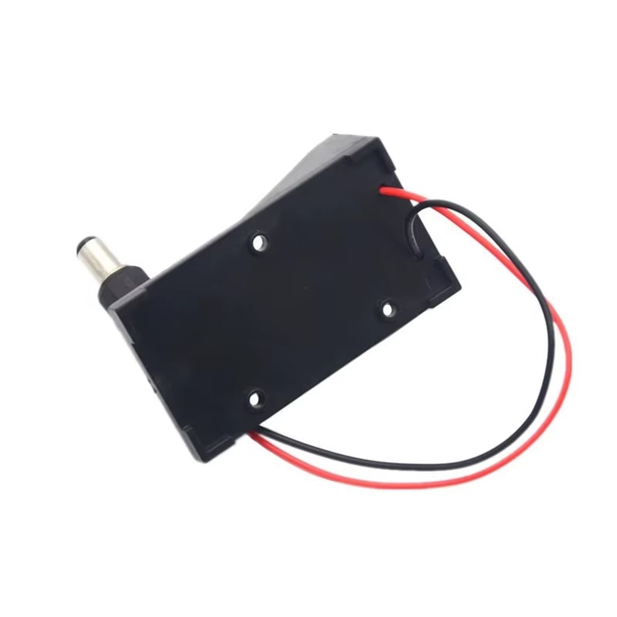 GENERICO - Porta pila con conector Jack para batería 9V negro ABS Paquete x 2 Unidades