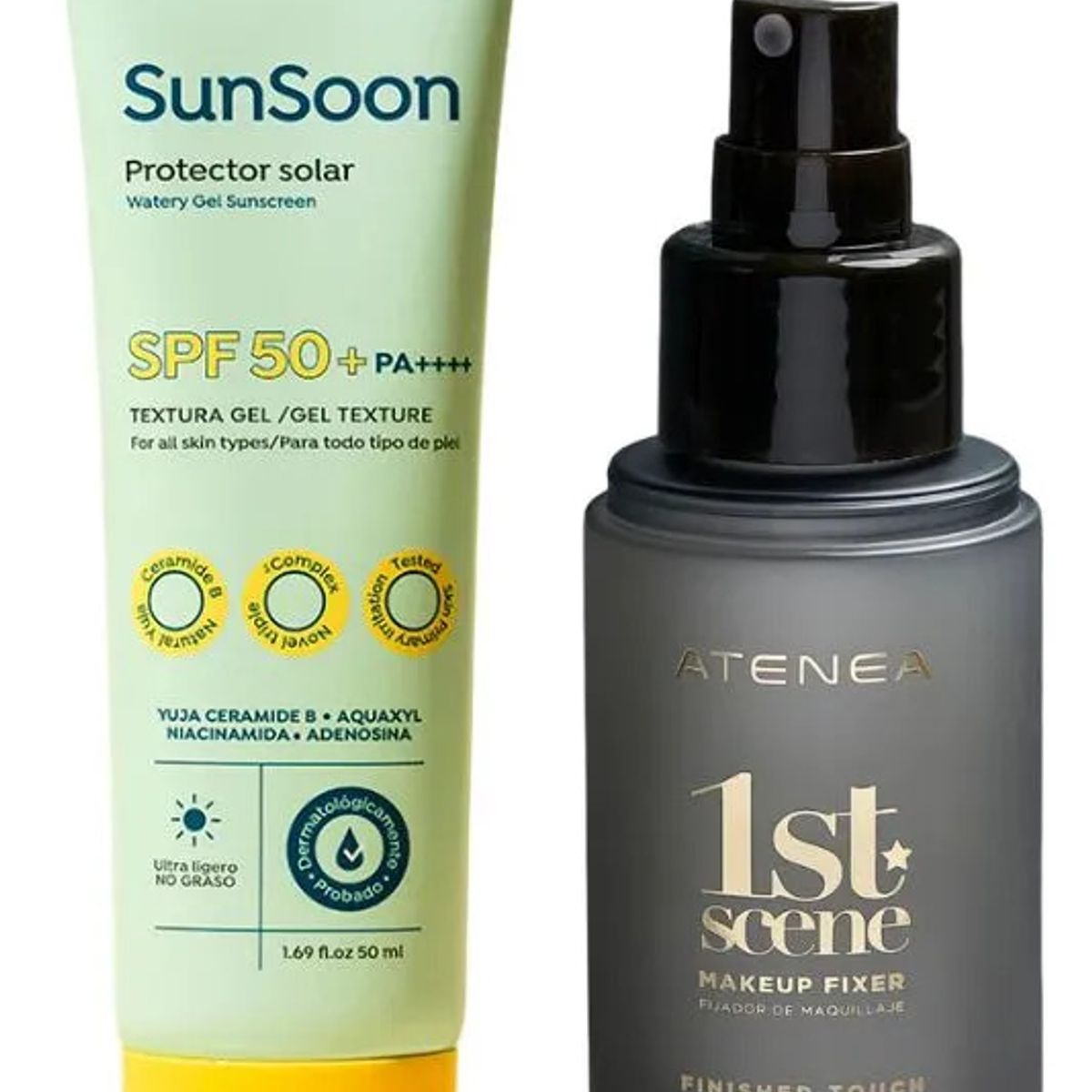 ATENEA - Fijador De Maquillaje Protector Solar Facial Acabado Ligero