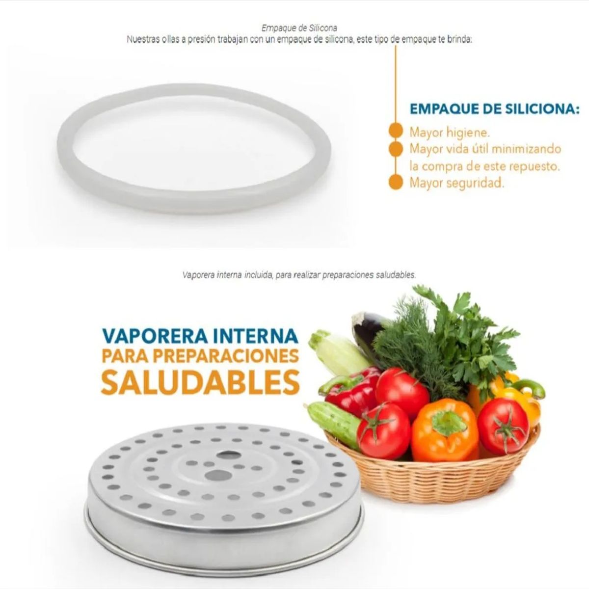 HOME ELEMENTS - Olla A Presión Home Elements 2 litros Sistema Seguridad