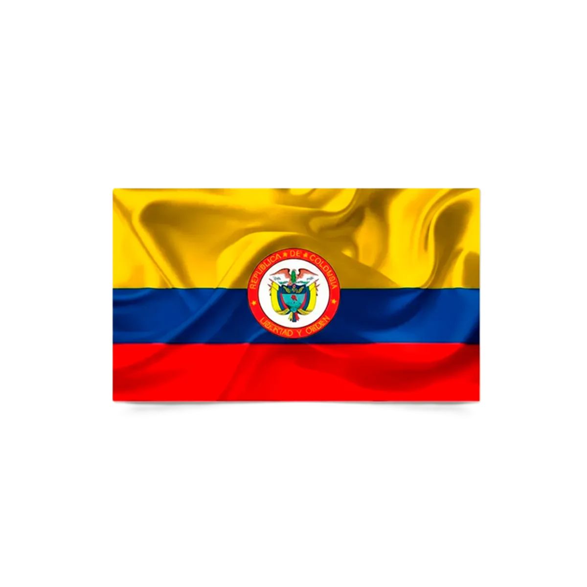 GENERICO - bandera colombia seleccion 150cm x90cm tricolor grande poliester con escudo