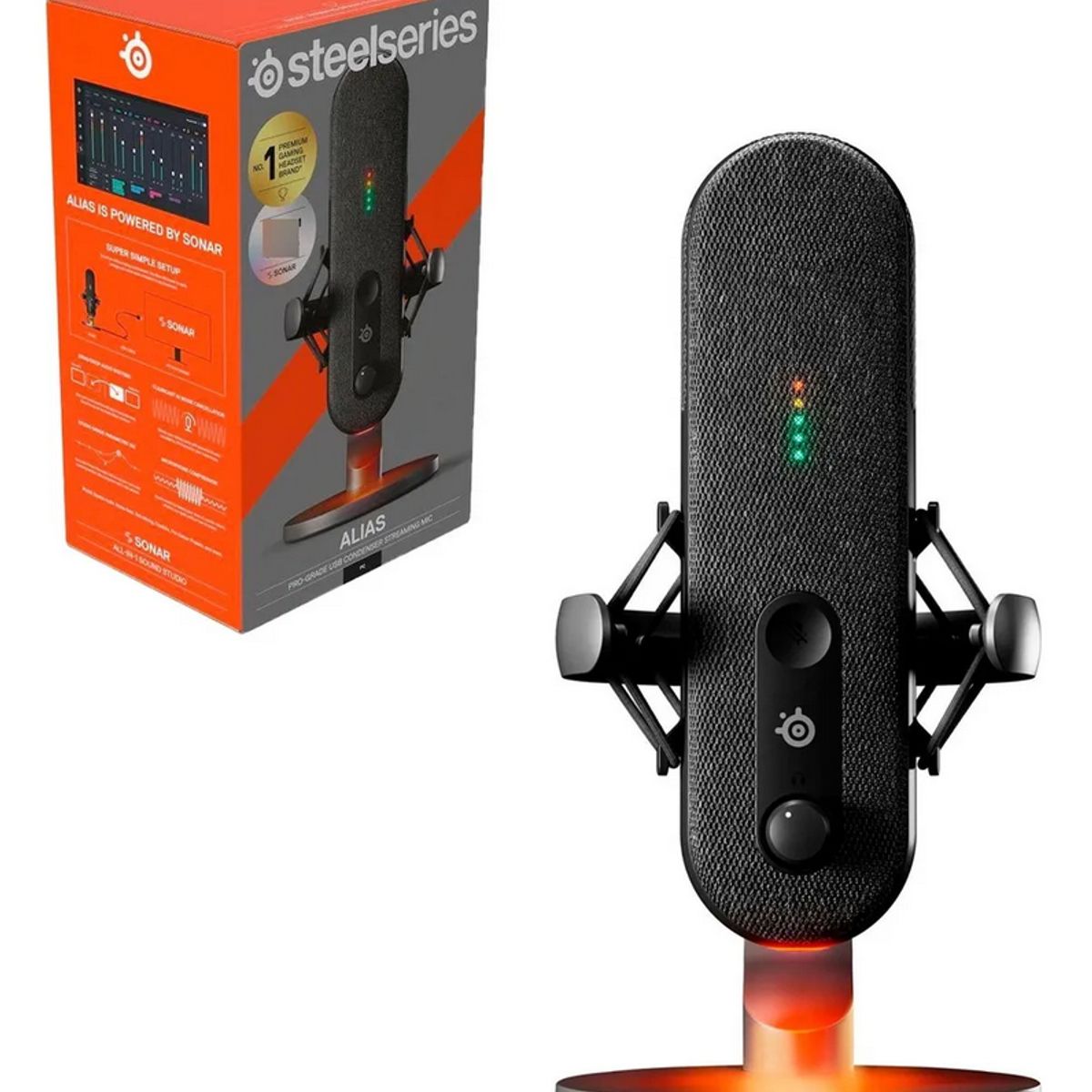 STEELSERIES - Microfono Steelseries Alias Negro