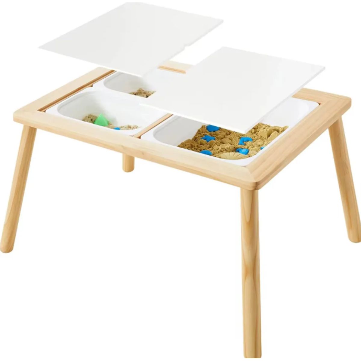 GENERICO - Mesa Infantil Sensorial Montessori Tres Cajones