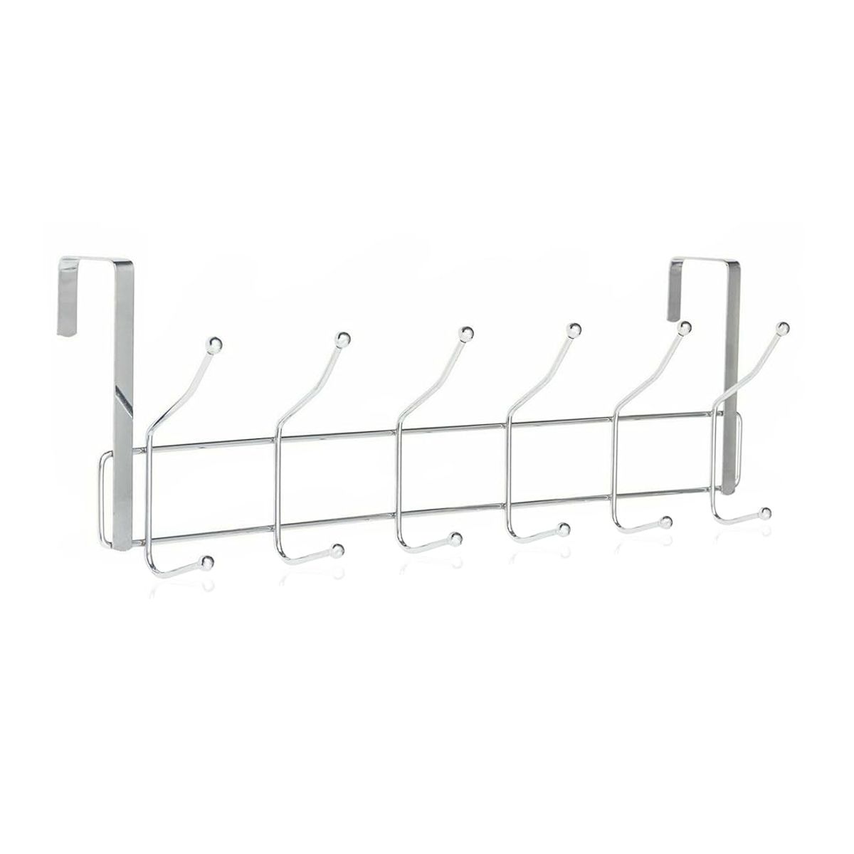 GENERICO - Perchero Metalico De Puerta 6 Ganchos Bolsos Ropa Organizado