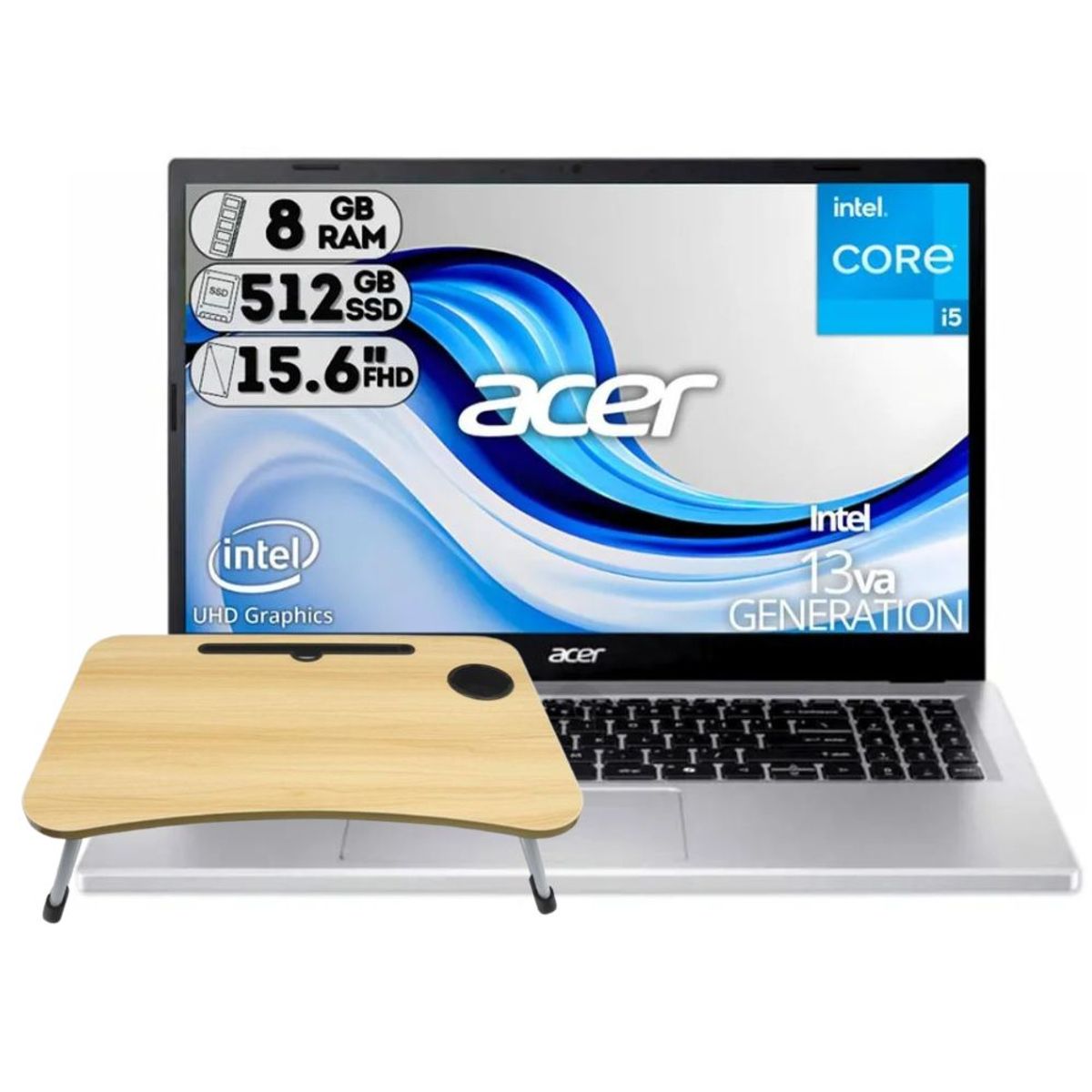 ACER - PORTÁTIL ACER AG15-71P-55RT INTEL CORE I5 13420H 8GB RAM  512GB 15,6 FHD + MESA PORTÁTIL OBSEQUIO