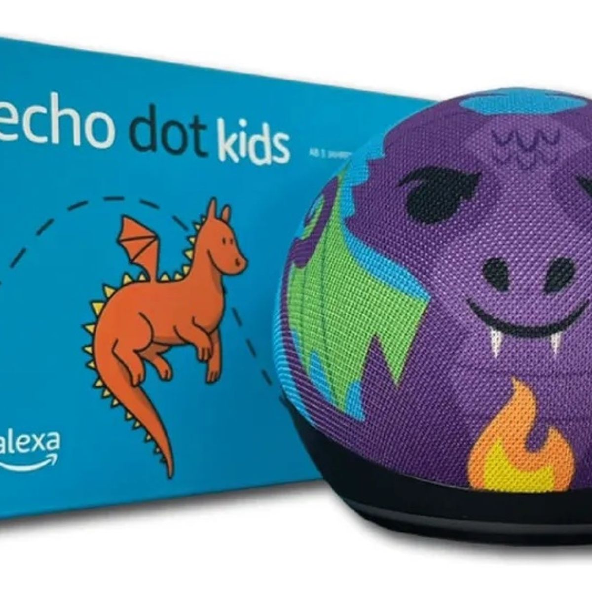 AMAZON - Amazon Echo Dot Echo Dot 5th Gen Kids con asistente virtual Alexa dragon