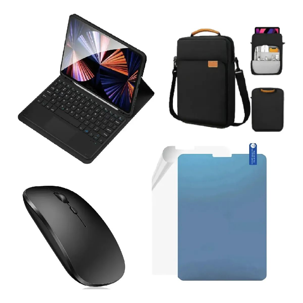 GENERICO - Estuche Teclado + Mouse + Bolso + Paper Like Para Tablet LENOVO TAB M11 2024