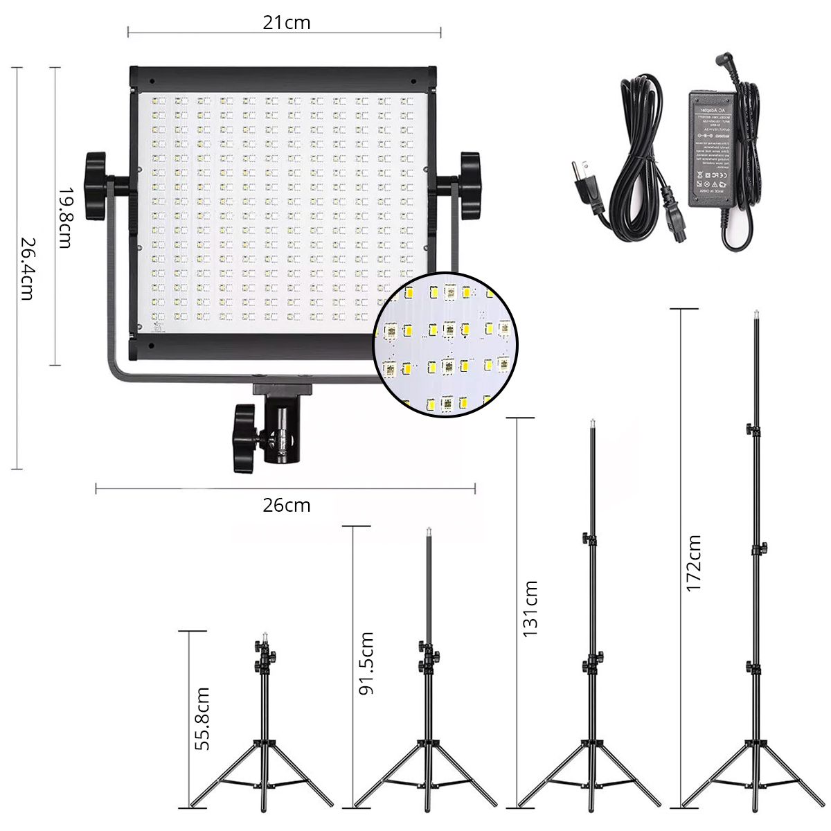 GENERICO - Kit Gvm 800d Rgb Luces Led Profesionales Iluminacion Estudio