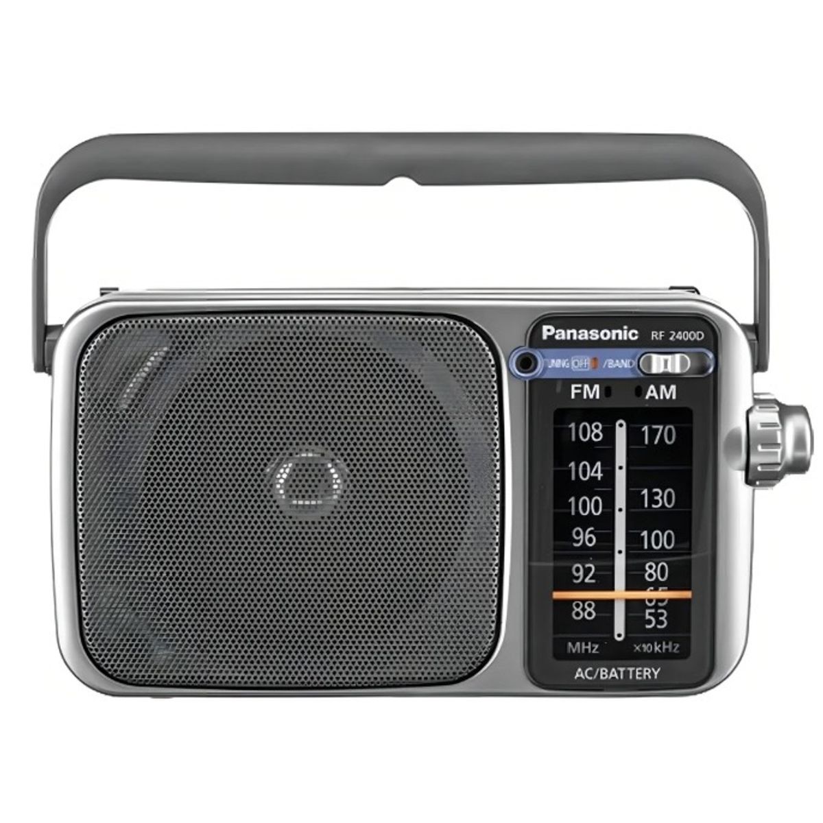 PANASONIC - Radio Amfm Panasonic Rf-2400d Portátil, Pilas O Adaptador Plateado 110v