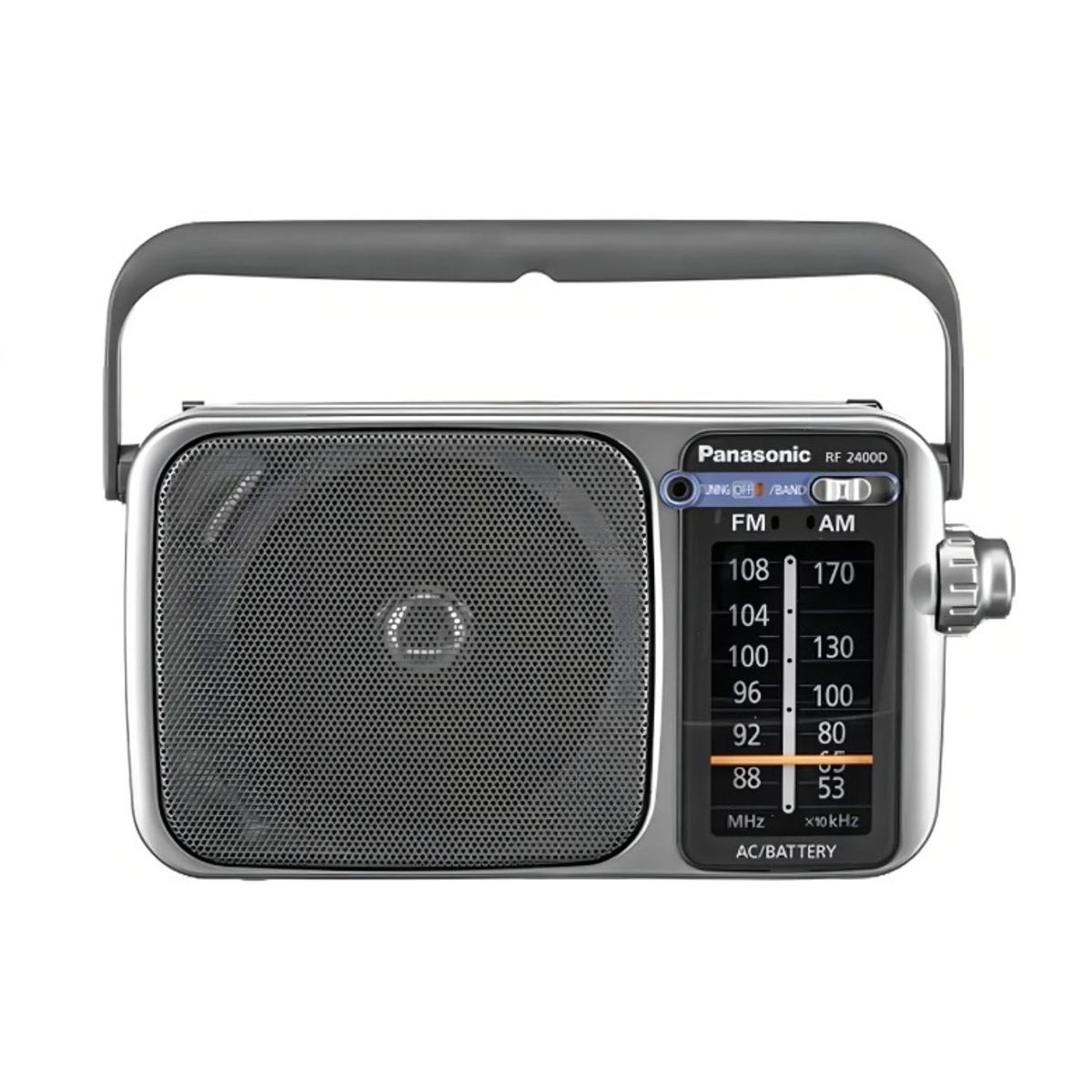PANASONIC - Radio Amfm Panasonic Rf-2400d Portátil, Pilas O Adaptador Plateado 110v