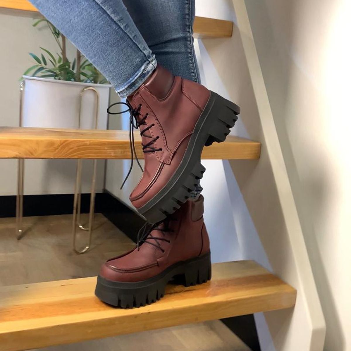 MANA DI DIO - BOTIN BORGOÑA VEIN PARA MUJER - MANA DI DIO
