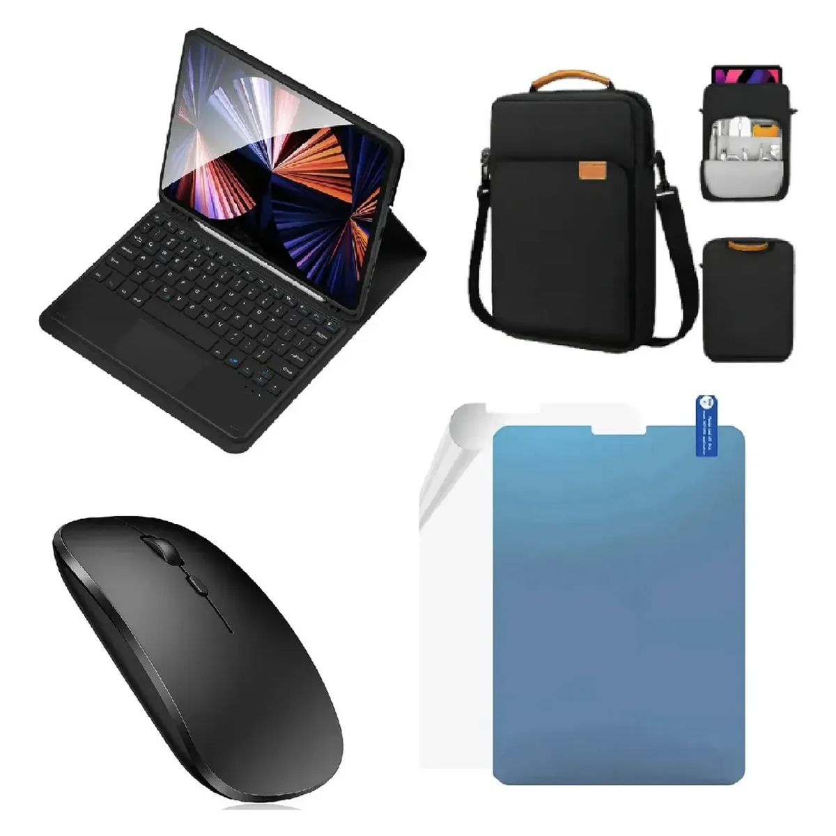 GENERICO - Estuche Teclado + Mouse + Bolso + Paper Like Para Tablet XIAOMI POCO PAD 12.1