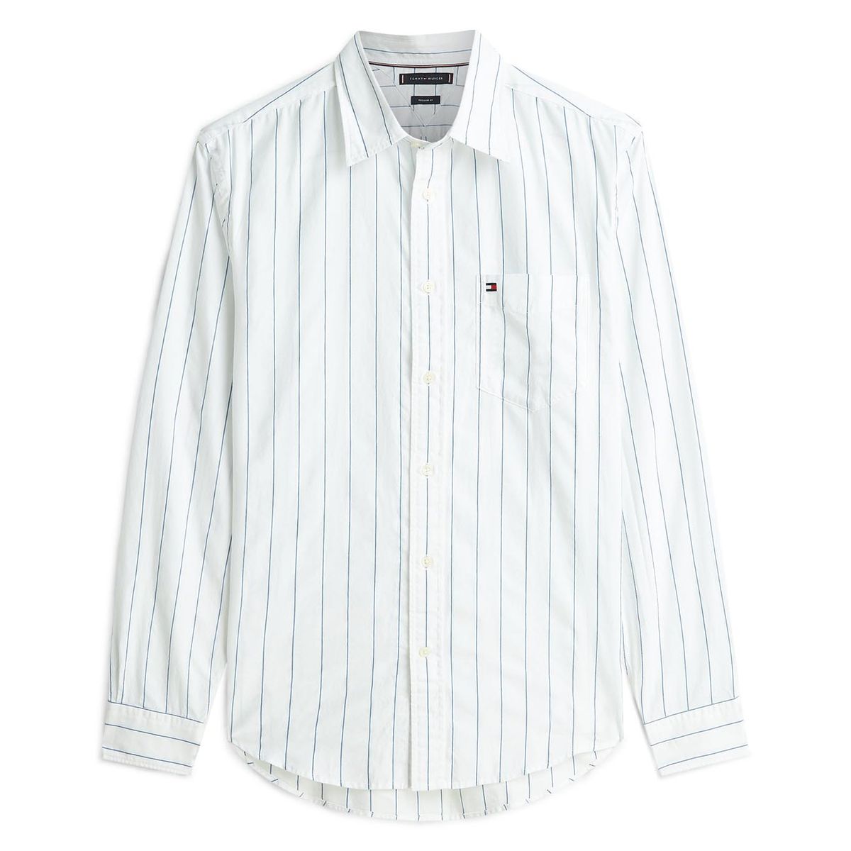 TOMMY HILFIGER - Camisa blanca a rayas de corte amplio Tommy Hilfiger