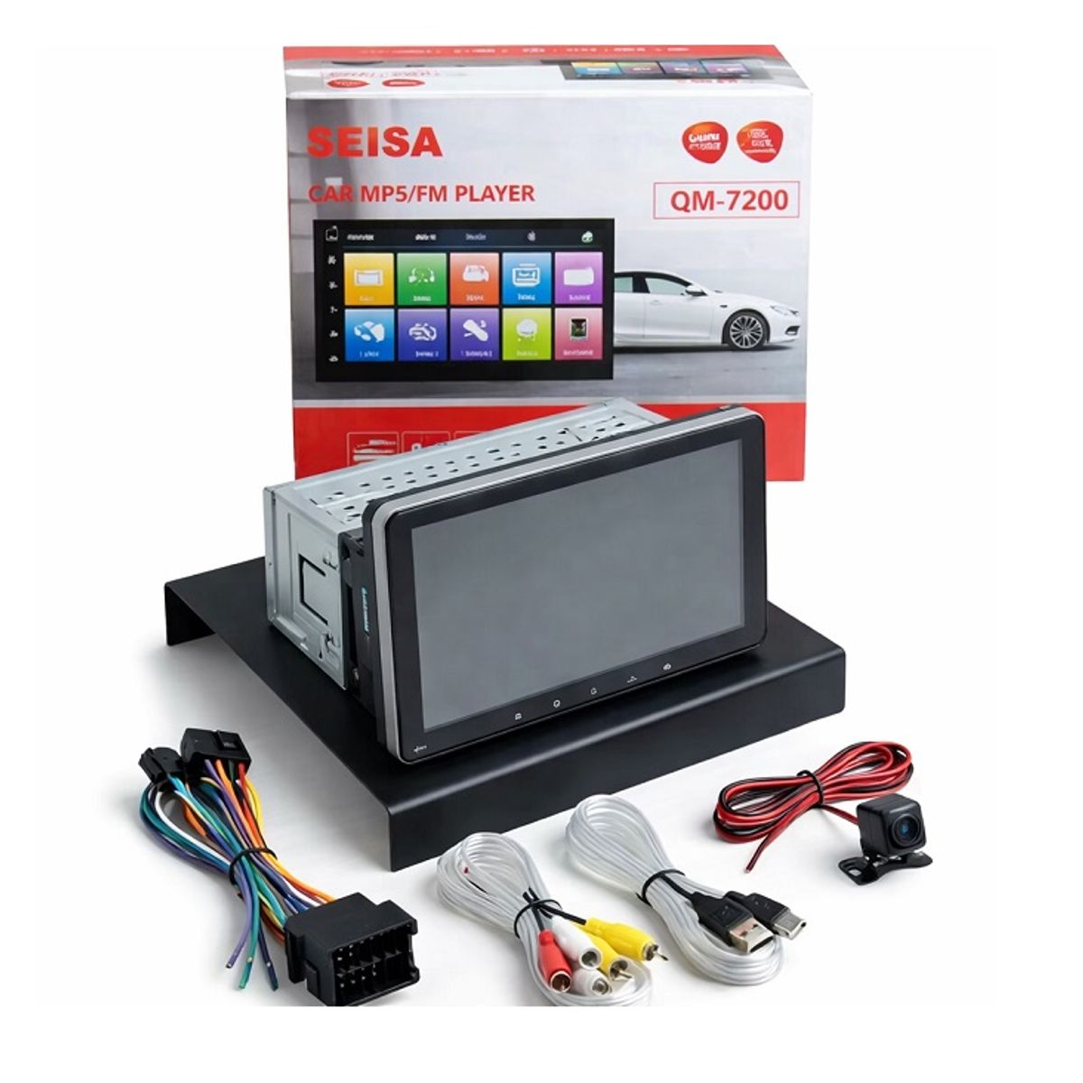 GENERICO - Radio Pantalla 7 Pulgadas para Carro MP5 Bluetooth CarPlay Android Auto Cámara Reversa QM-7002