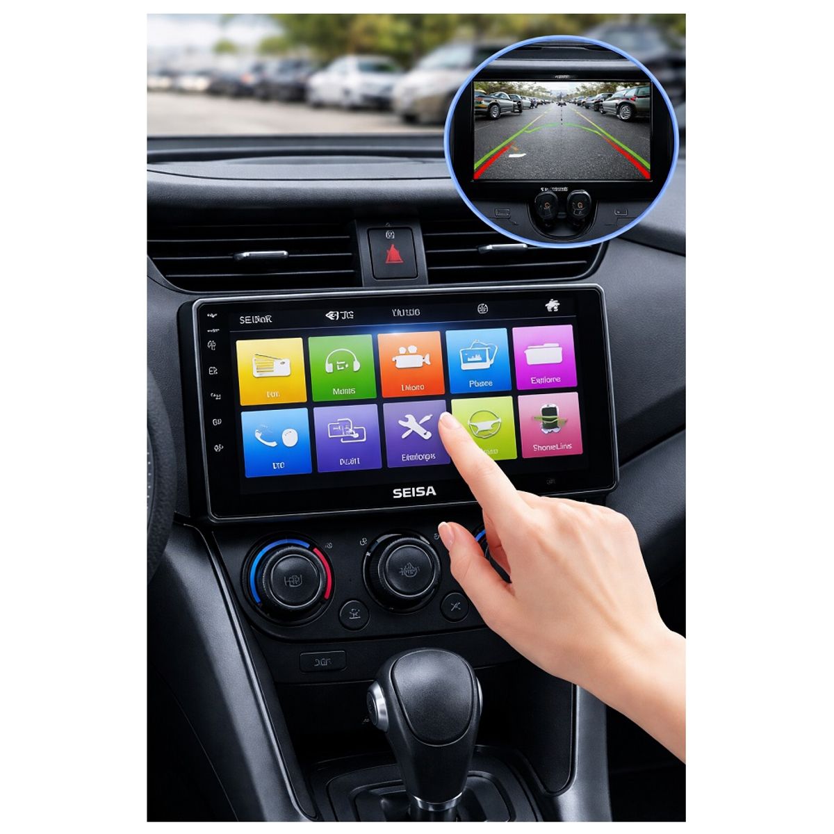 GENERICO - Radio Carro Android Reproductor MP5 Bluetooth de Doble Chip 9 Pulgadas (Sistema Sunplus con CarPlay)