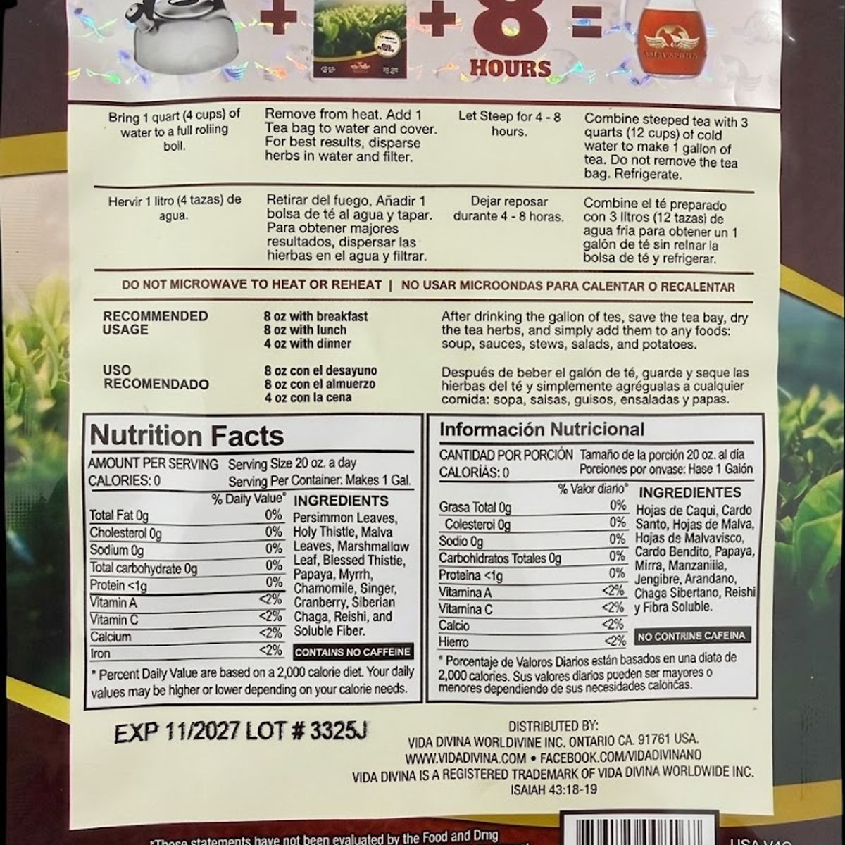 VIDA DIVINA - TE DIVINA X2 SOBRES