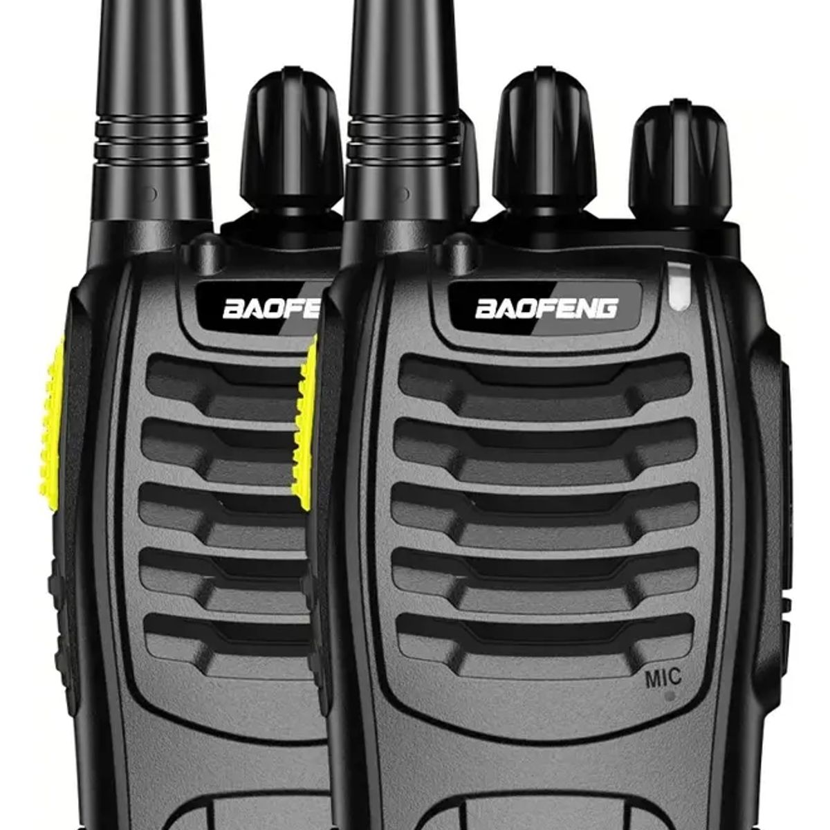 BAOFENG - Kit 2 Radios Baofeng Recargables UHF con Carga Tipo‑C — Portátiles Negro