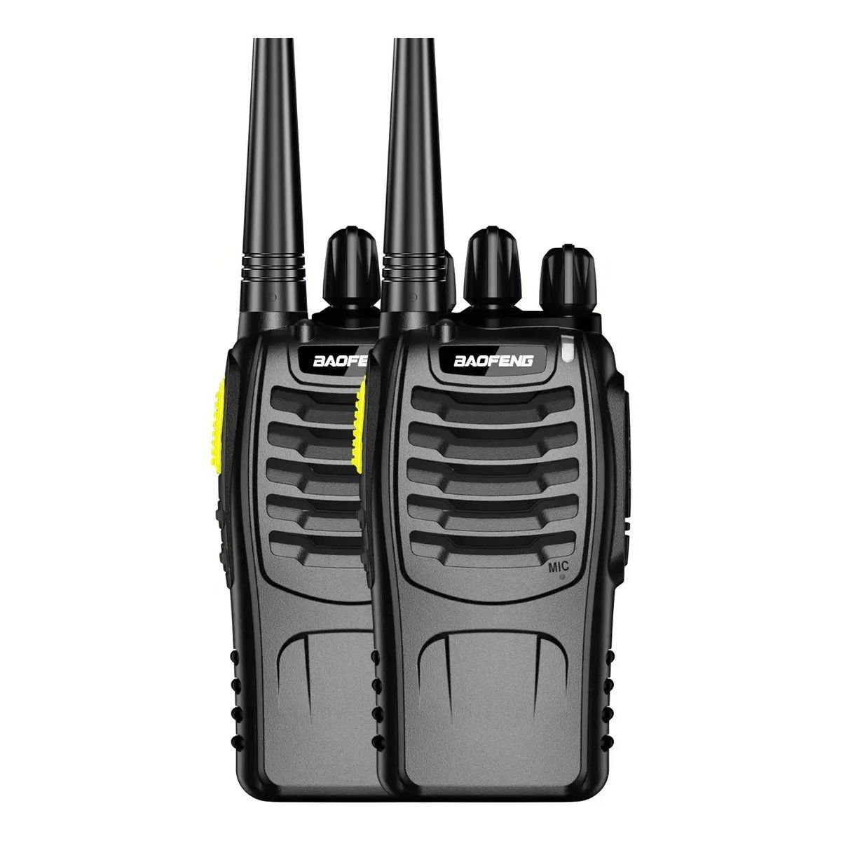 BAOFENG - Kit 2 Radios Baofeng Recargables UHF con Carga Tipo‑C — Portátiles Negro