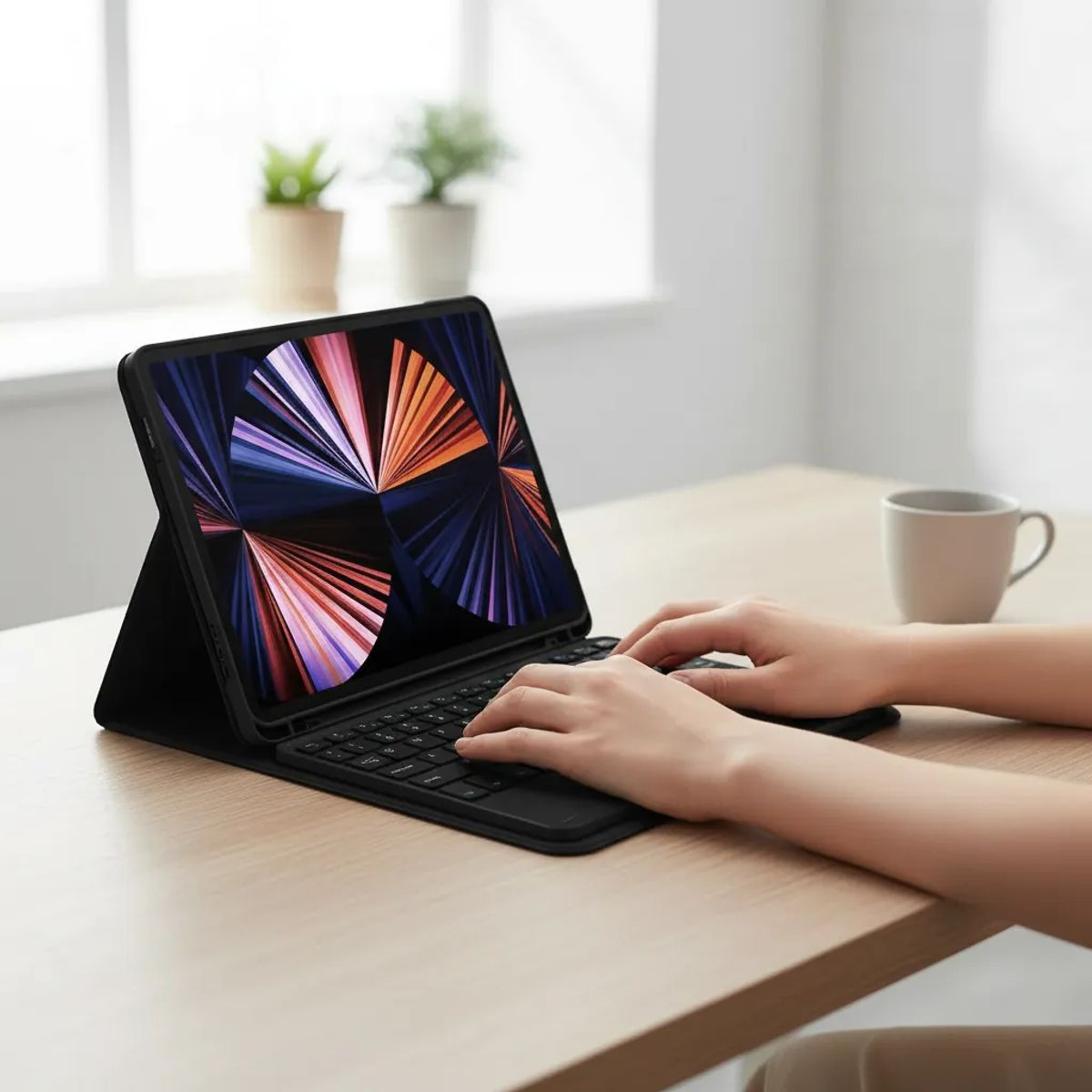GENERICO - Estuche Teclado + Mouse + Bolso + Vidrio + Lapiz Para IPAD 10MA GEN 10.9