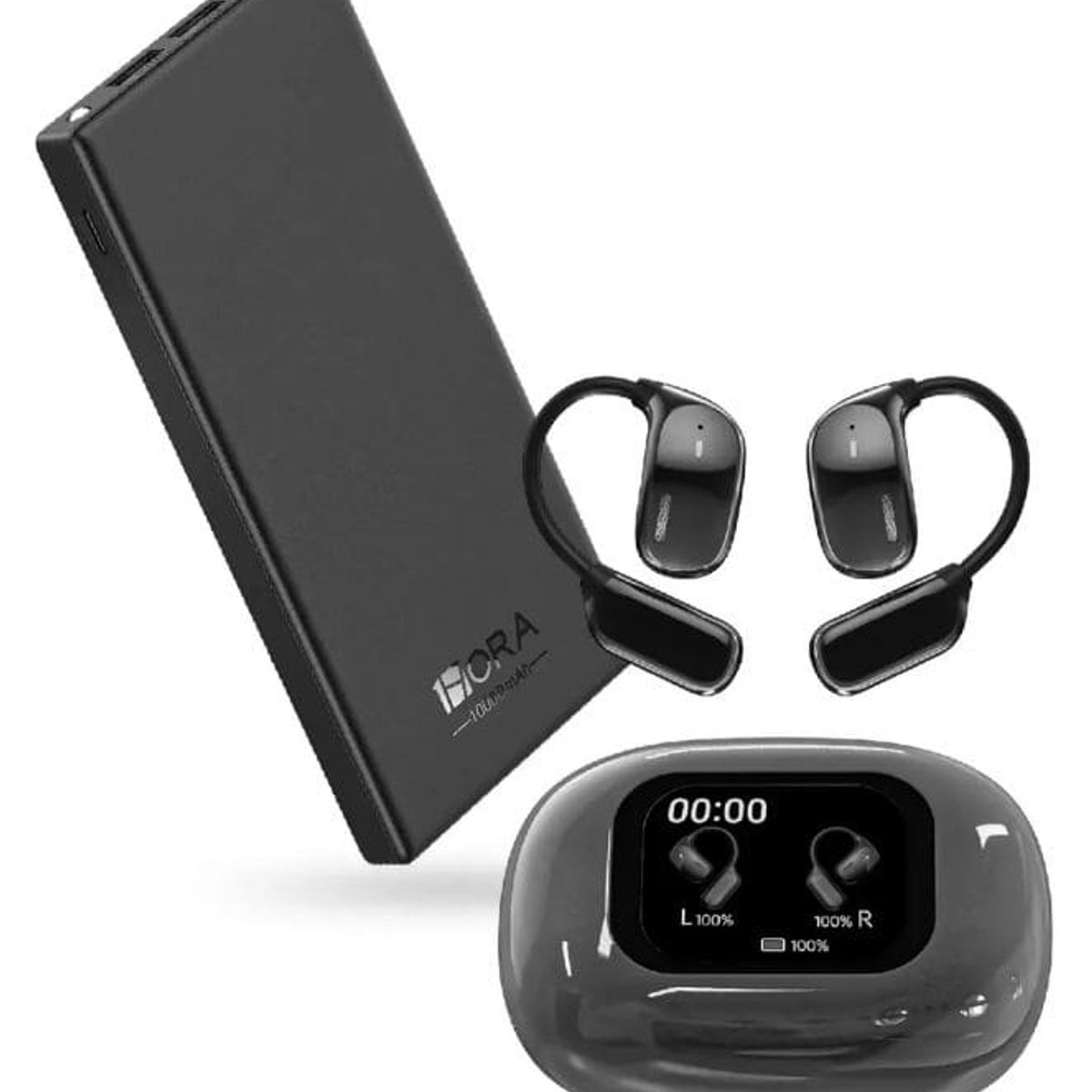 INNOVA - Audífonos Bluetooth 5.4 Traducción Con Powerbank 10.000mah Negro Negro