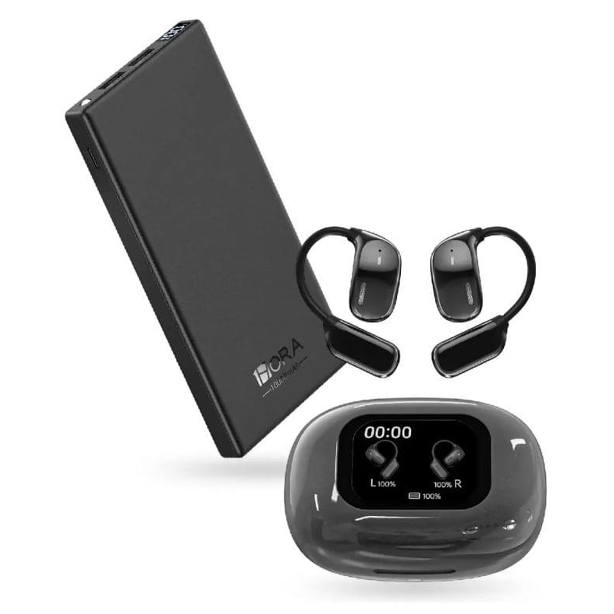 INNOVA - Audífonos Bluetooth 5.4 Traducción Con Powerbank 10.000mah Negro Negro