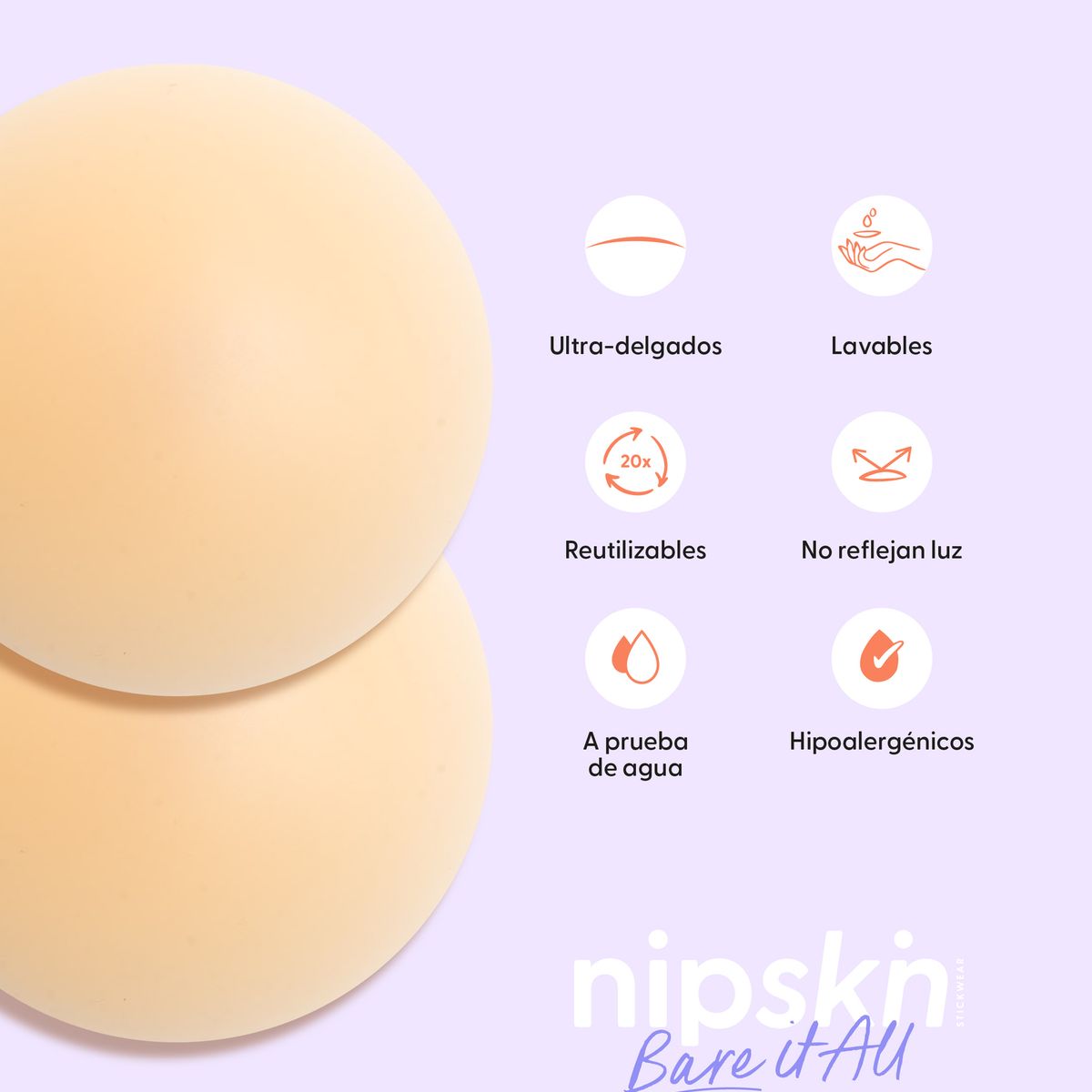 NIPSKIN - Kit Básico x2 Cubre Pezones Adhesivos Nipskin®