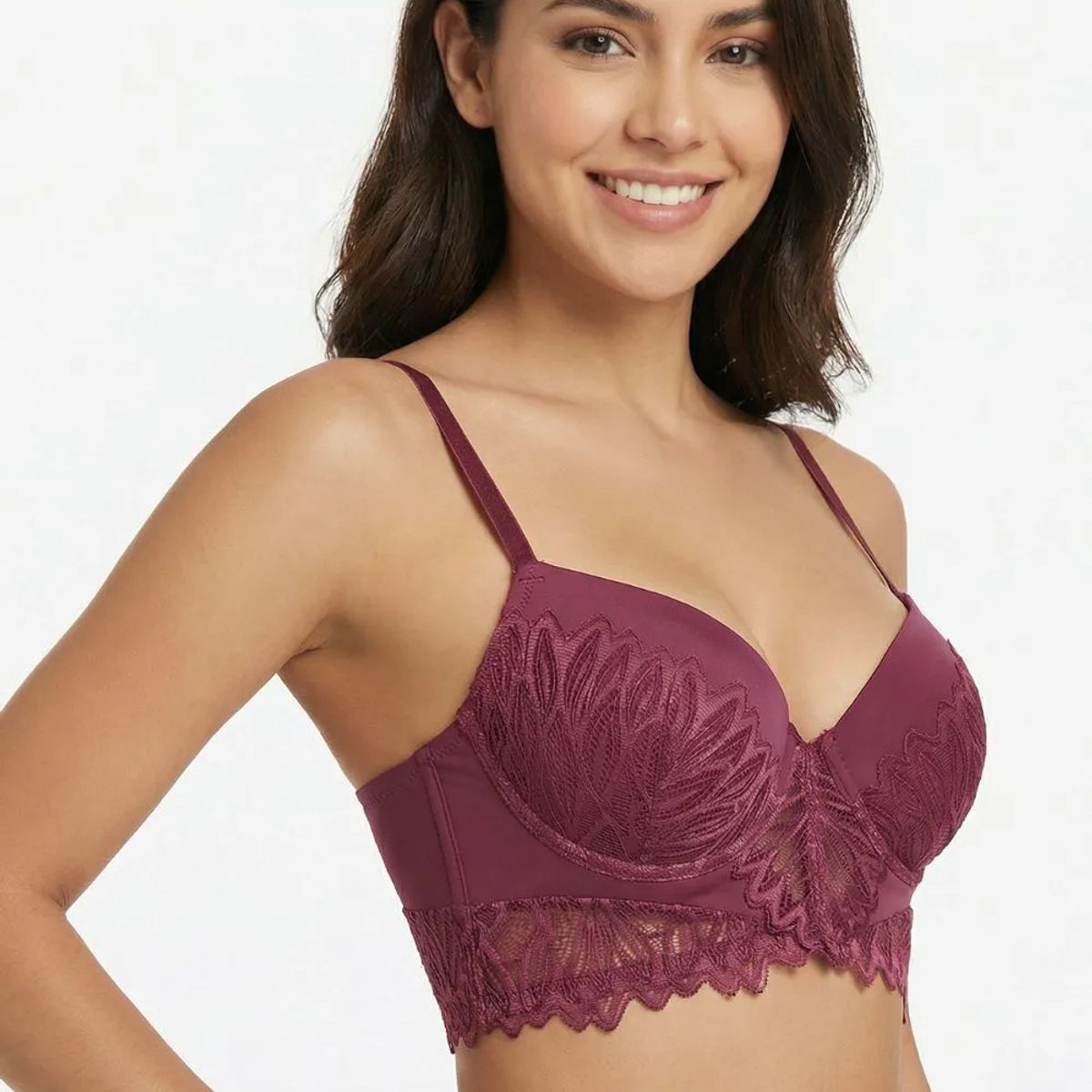 LILI PINK - Brasier tipo bustier con diseño sutil en encaje